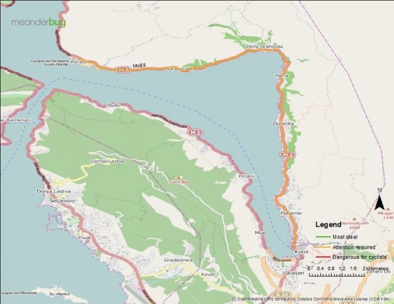 Montenegro Bicycle Touring Maps - Mne9 768x593